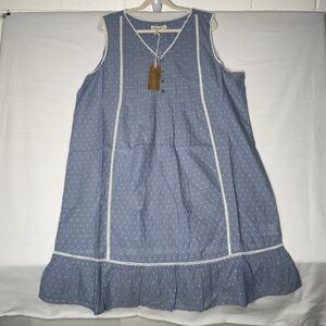 women's XL large Pjs Beacon Cove Sleeveless Nightgown Dress Cottagecore Granny
